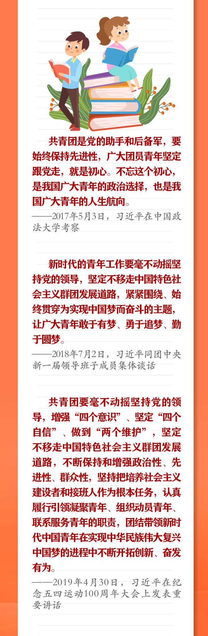 手繪長卷 | 共青團員們，總書記這些話要牢記