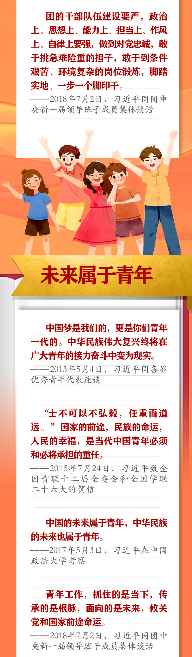 手繪長卷 | 共青團員們，總書記這些話要牢記