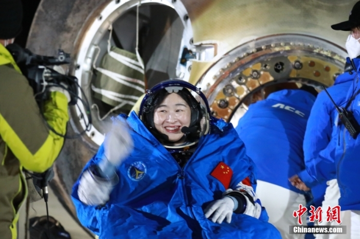 圖為航天員劉洋。孫海英 攝