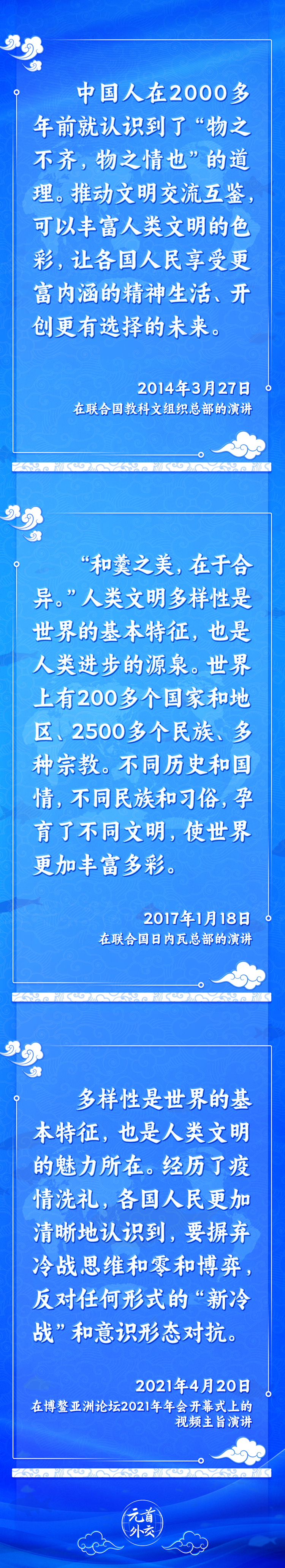 元首外交丨推動文明交流互鑒，習主席提出這些“中國主張”