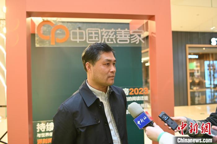 薛濤接受采訪。　于海洋 攝