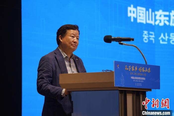 韓國一般旅游業(yè)協(xié)會副會長白承弻致辭?！⑿?攝