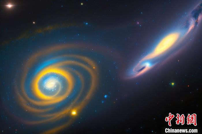本星系群的三維藝術(shù)圖?！≈锌圃簢?guó)家天文臺(tái) 供圖