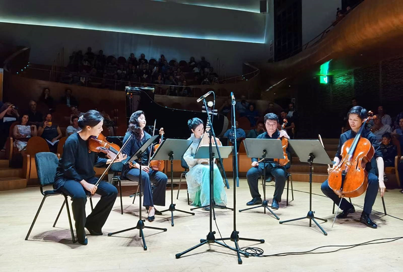 “古老文明的現(xiàn)代回聲——中國當(dāng)代作曲家室內(nèi)樂作品音樂會”在意大利舉行。中國駐意大利使館供圖