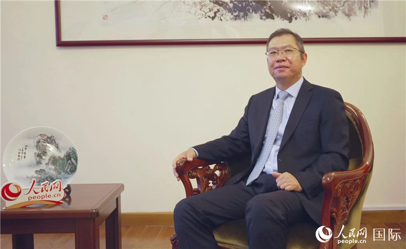 駐非盟使團團長胡長春大使接受人民網(wǎng)專訪。人民網(wǎng)記者 劉寧攝