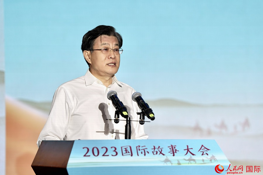 中國人民對外友好協(xié)會副會長李希奎致辭。人民網(wǎng) 盧鵬宇攝