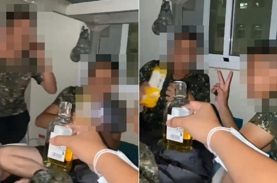 臺(tái)軍在宿舍開“飲酒趴”。圖片來(lái)源：臺(tái)灣“中時(shí)新聞網(wǎng)”。