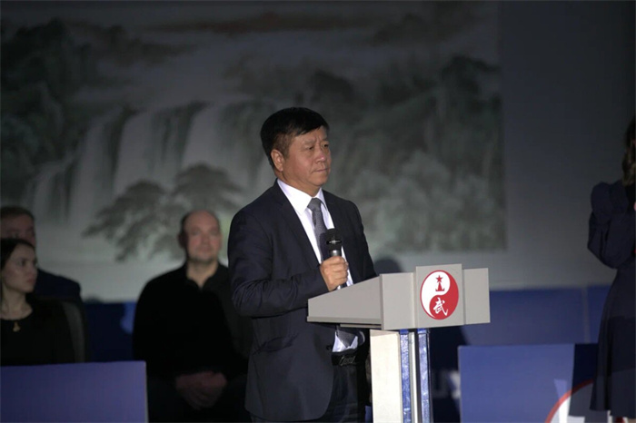 中國駐俄羅斯大使張漢暉致辭。駐俄羅斯大使館供圖