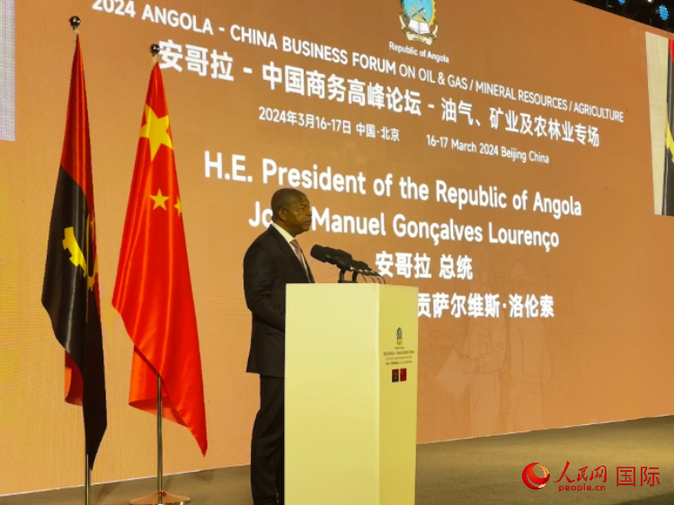 安哥拉總統(tǒng)若昂·曼努埃爾·貢薩爾維斯·洛倫索。人民網(wǎng)記者 張榮攝