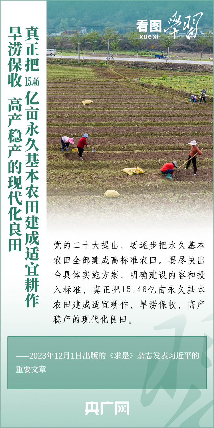 看圖學(xué)習(xí)丨推廣良田、良種、良法、良機 給農(nóng)業(yè)現(xiàn)代化插上科技的翅膀