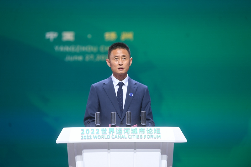 江蘇省文化和旅游廳副廳長李川在大會上致辭。邵丹攝