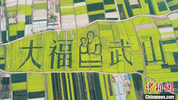 2019年4月，天水武山縣萬(wàn)畝鄉(xiāng)村油菜花海。(資料圖) 何海瑞 攝