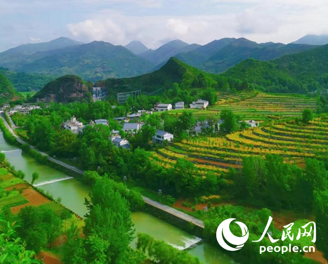 陜西商洛漫川關(guān)鎮(zhèn)民宿群。人民網(wǎng) 王麗攝