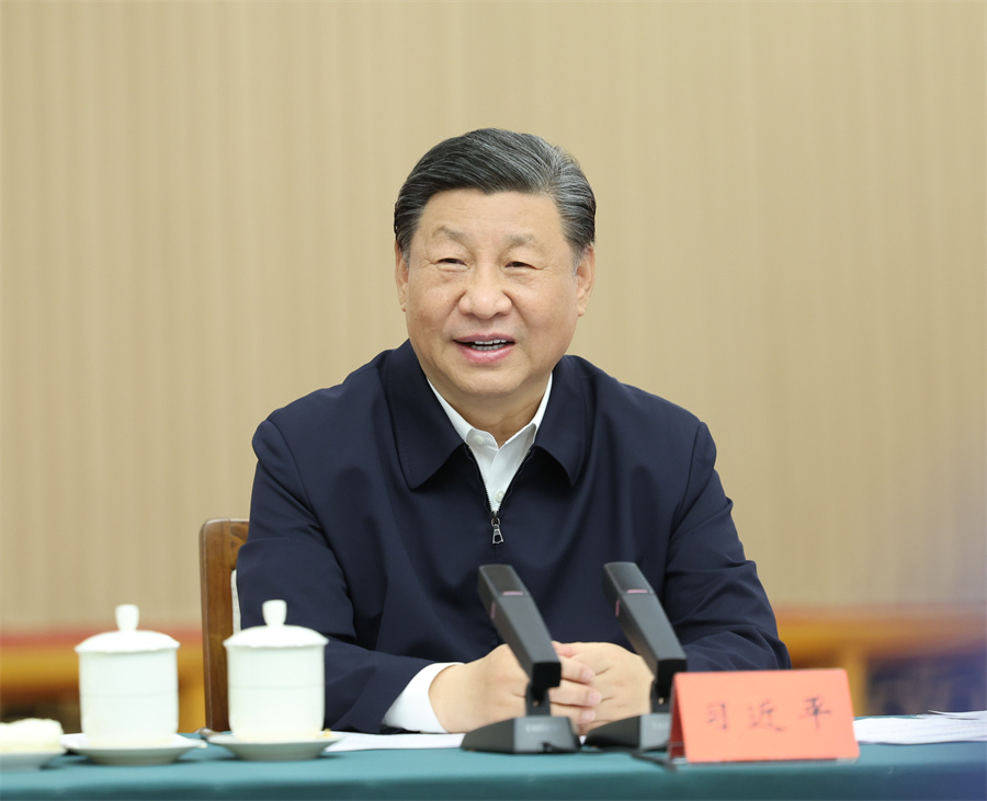 2024年5月23日下午，中共中央總書記、國家主席、中央軍委主席習(xí)近平在山東省濟(jì)南市主持召開企業(yè)和專家座談會并發(fā)表重要講話。新華社記者 鞠鵬 攝
