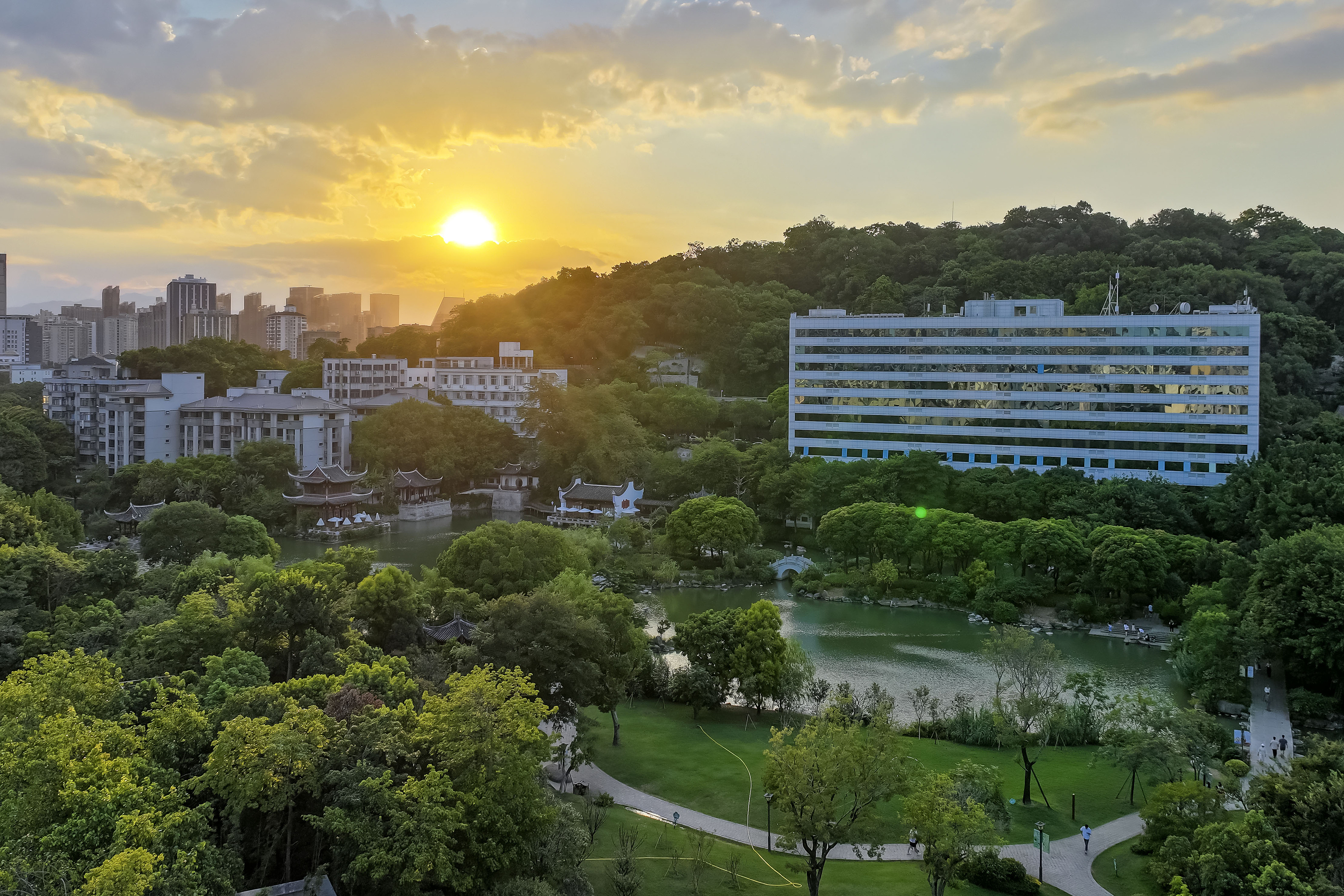 2024年7月17日，福州市鼓樓區(qū)黎明湖生態(tài)濕地公園。