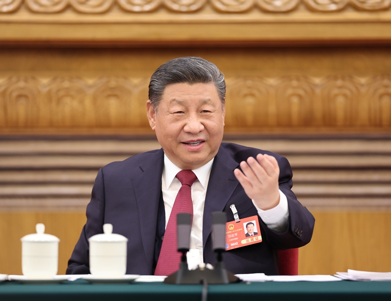 2025年3月5日下午，習(xí)近平總書(shū)記參加他所在的十四屆全國(guó)人大三次會(huì)議江蘇代表團(tuán)審議。