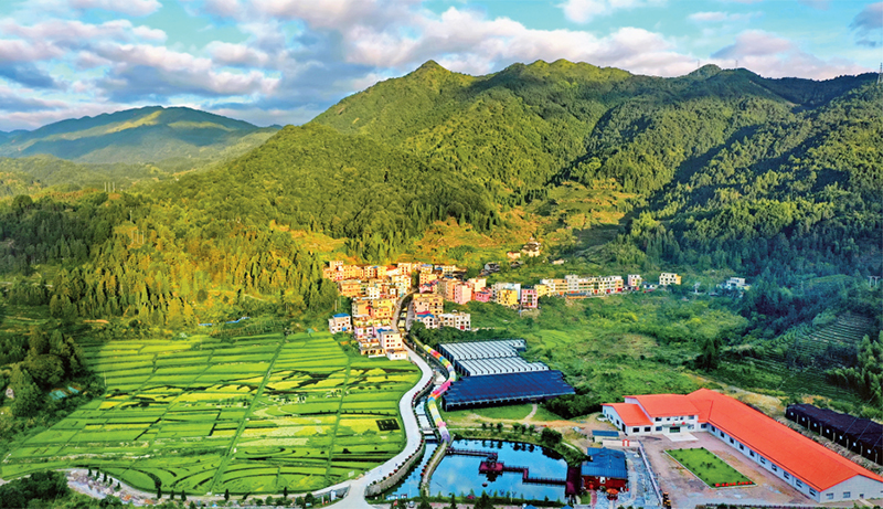 林茂田豐、天藍(lán)水清的“七彩”后洋村。 寧德市委宣傳部供圖 （2023年第24期《求是》雜志刊發(fā)）