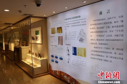 圖為甘肅中醫(yī)藥大學附屬醫(yī)院甘肅省道地藥材展區(qū)。甘肅中醫(yī)藥大學附屬醫(yī)院供圖