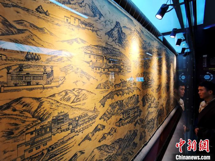 圖為歷代藏醫(yī)藥學(xué)教育機(jī)構(gòu)展示?！?zhí)砀?攝