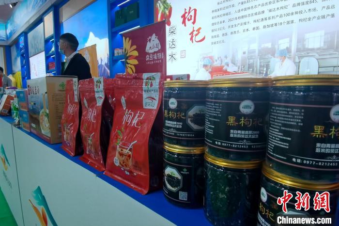 圖為柴達(dá)木枸杞參展?！±铍h 攝
