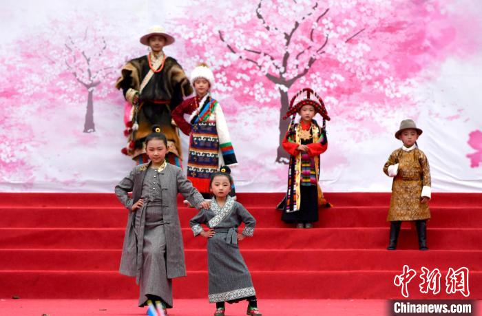 3月28日，西藏林芝第二十屆桃花旅游文化節(jié)開幕式上的文藝表演。　李林 攝